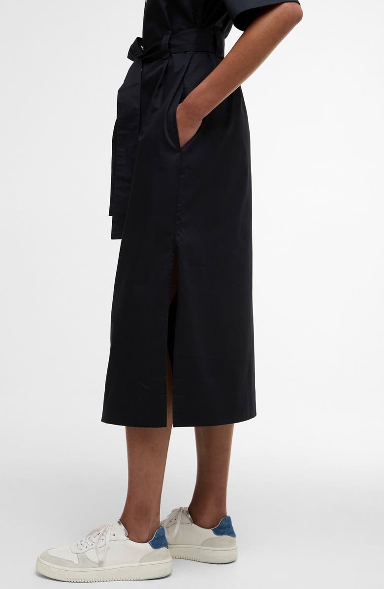 Barbour Sloane Tie Waist Midi Shirtdress, Alternate, color, Dark Navy