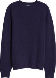 Drake's Brushed Shetland Lambswool Crewneck Sweater