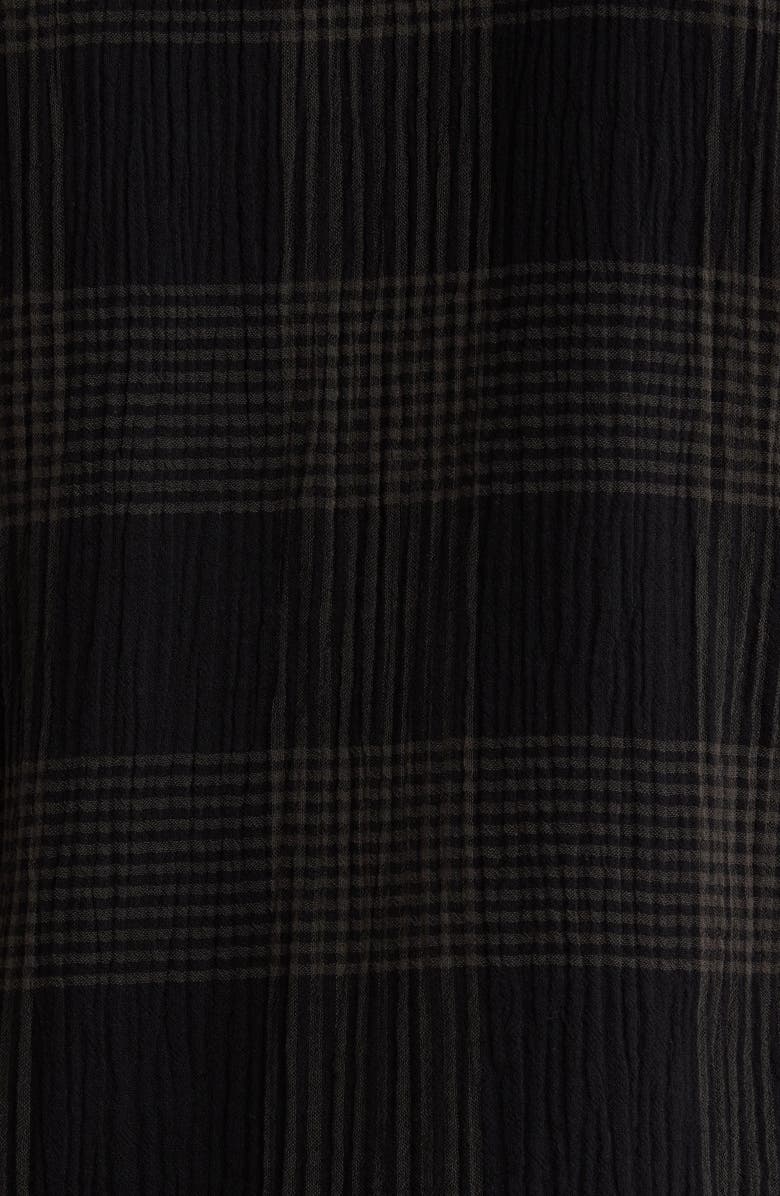 John Varvatos Luca Plaid Button-Up Shirt, Alternate, color, Black