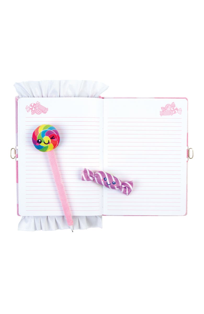 3C4G Candy Plush Pocket Locking Journal W/ Pen, Alternate, color, Multicolored
