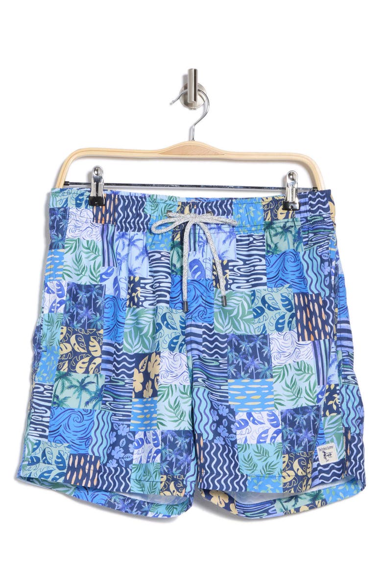 Vintage Summer Volley Swim Trunks, Alternate, color, Blue