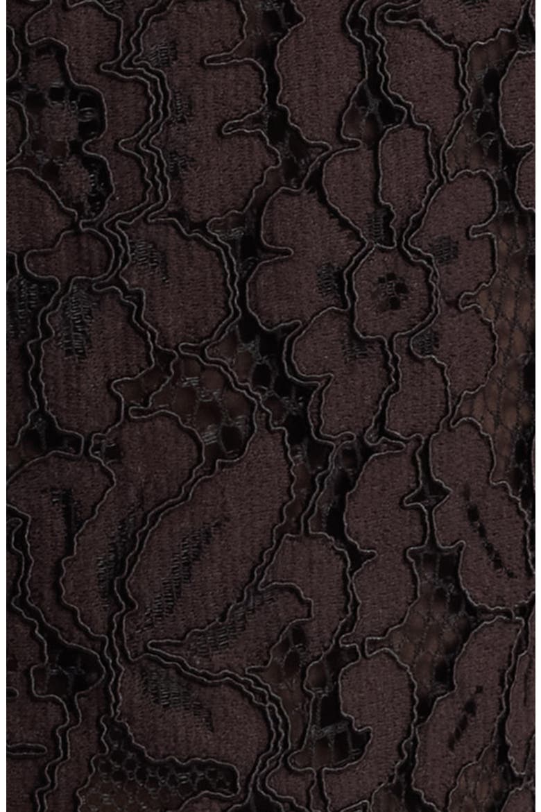 Lace Long Sleeve Shirtdress, Alternate, color, ESPRESSO