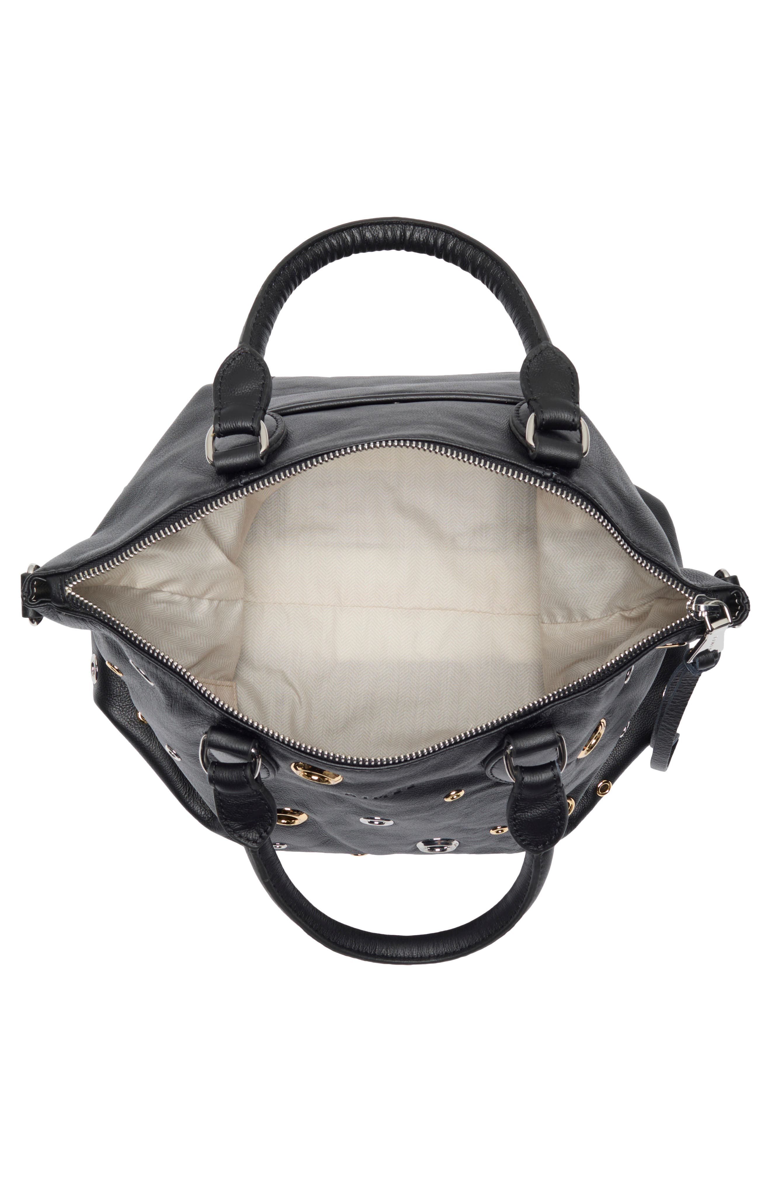 AIMEE City Beat Convertible Satchel Bag, Alternate, color, Black W Grommets