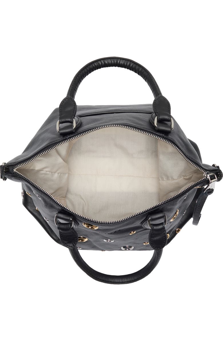 AIMEE City Beat Convertible Satchel Bag, Alternate, color, Black W Grommets