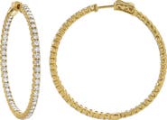 LuvMyJewelry Helios 14K Yellow Gold Diamond HoopEarrings - 4.05 Cts