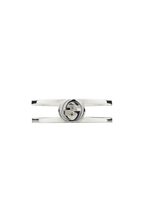 Interlocking-G Sterling Silver Wide Ring