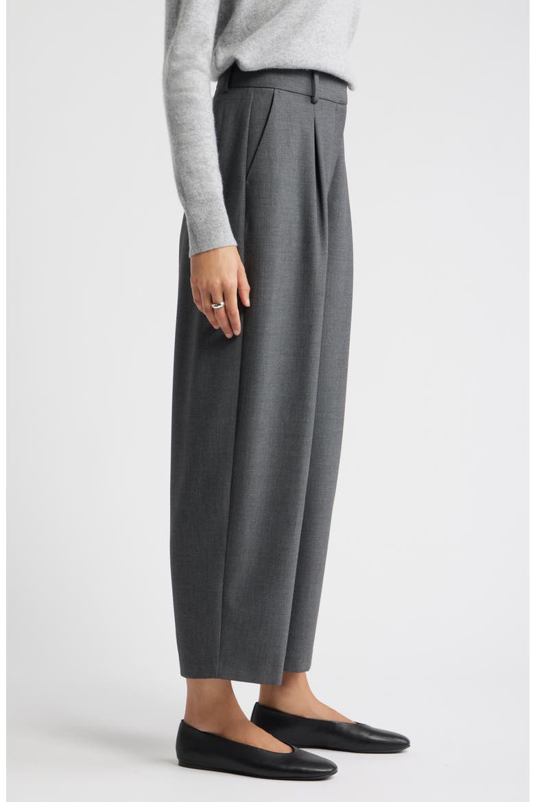 Pleated Ankle Pants, Alternate, color, GREY CHARCOAL HEATHER