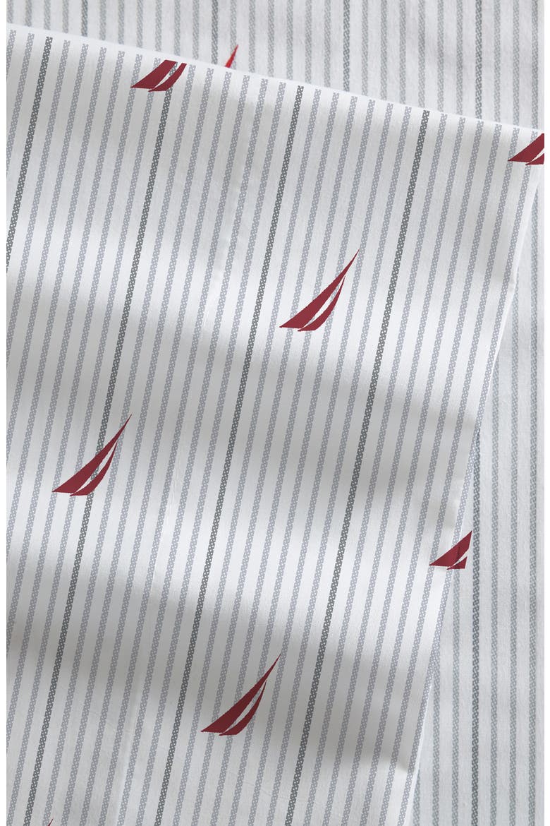 Audley Stripe Sheet Set, Alternate, color, RED/ GREY
