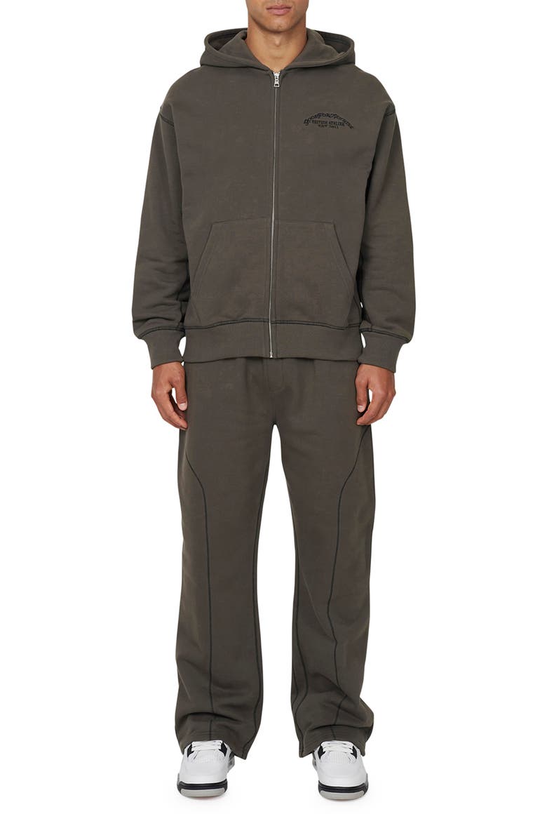 Coverlock Vintage Zip Hoodie, Alternate, color, Gunmetal