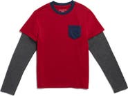 Andy & Evan Kids' Two-Fer Long Sleeve Tee