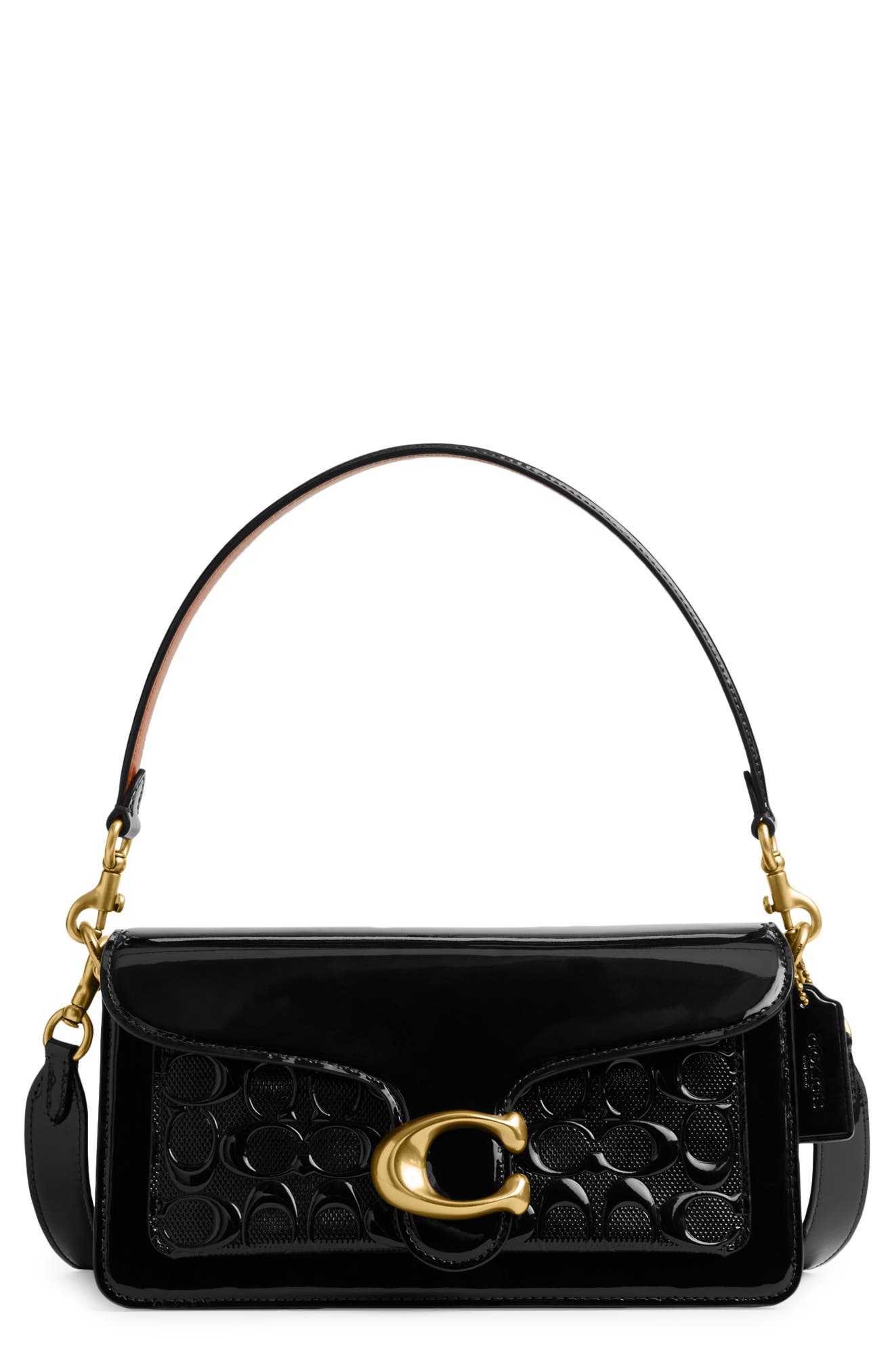 COACH Tabby 26 Signature Patent Leather Shoulder Bag, Main, color, 