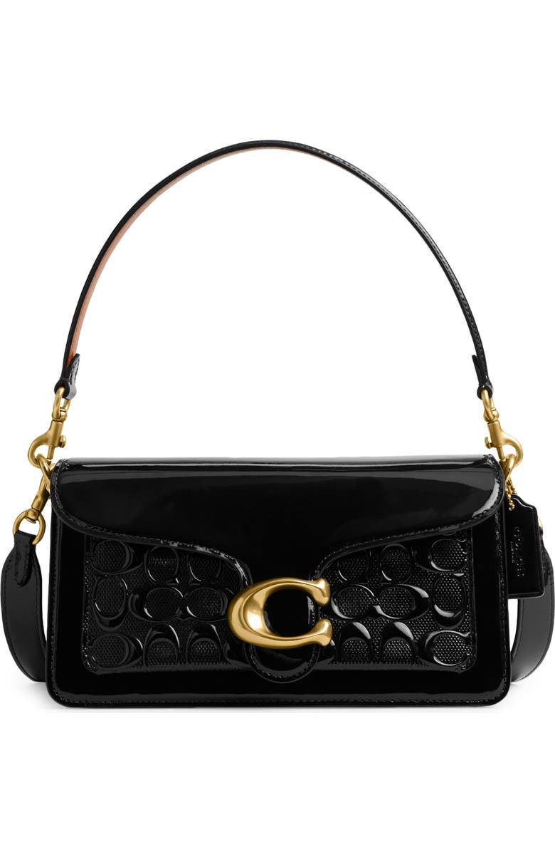 COACH Tabby 26 Signature Patent Leather Shoulder Bag, Main, color,