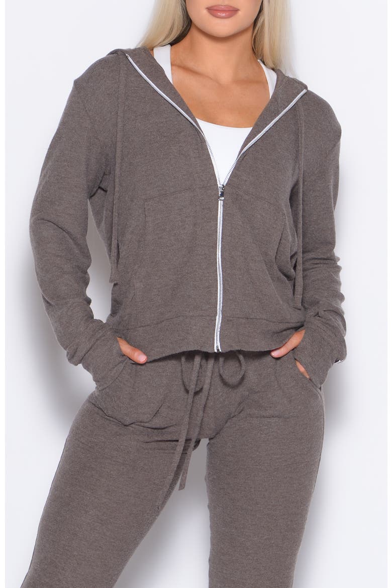 Gym Crush Hoodie, Main, color, Cozy Chocolate