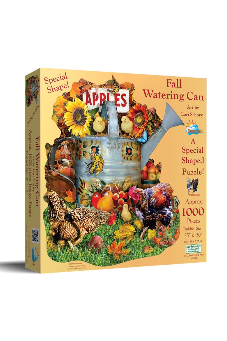 Fall Watering Can 1000 piece Jigsaw Puzzle for Adults Special Shape, Main, color, Multicolor