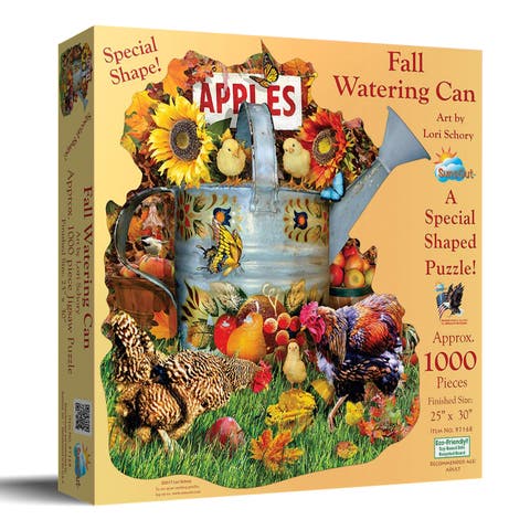 Fall Watering Can 1000 piece Jigsaw Puzzle for Adults Special Shape