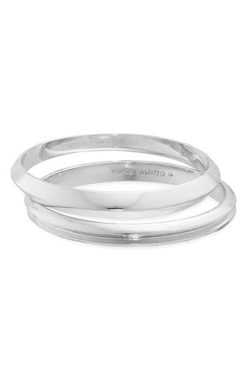 Vince Camuto Set Of 3 Bangle Bracelets In Silver