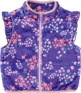 RuffleButts Ruffle Marshmallow Fleece Vest