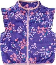 RuffleButts Ruffle Marshmallow Fleece Vest