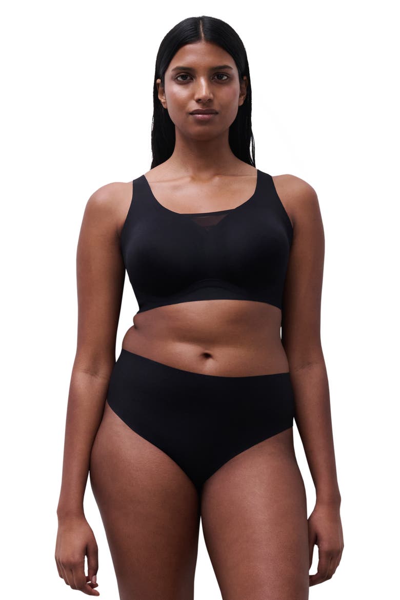 Defi Wireless High Support Bra, Alternate, color, BLACK