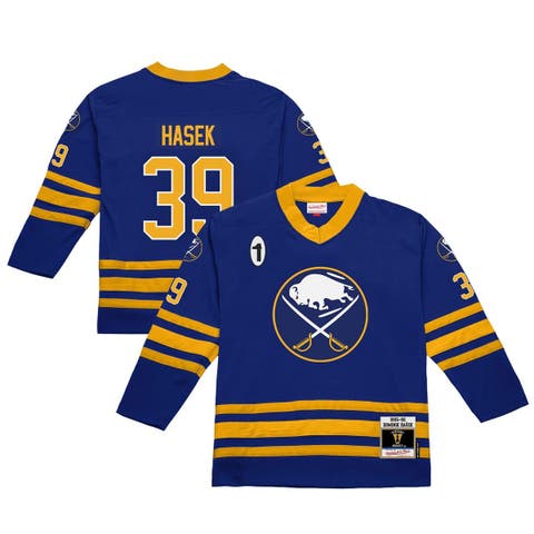 Men
s Mitchell 
Ness Dominik Hasek Royal Buffalo Sabres 1995-96 Power Play Jersey
