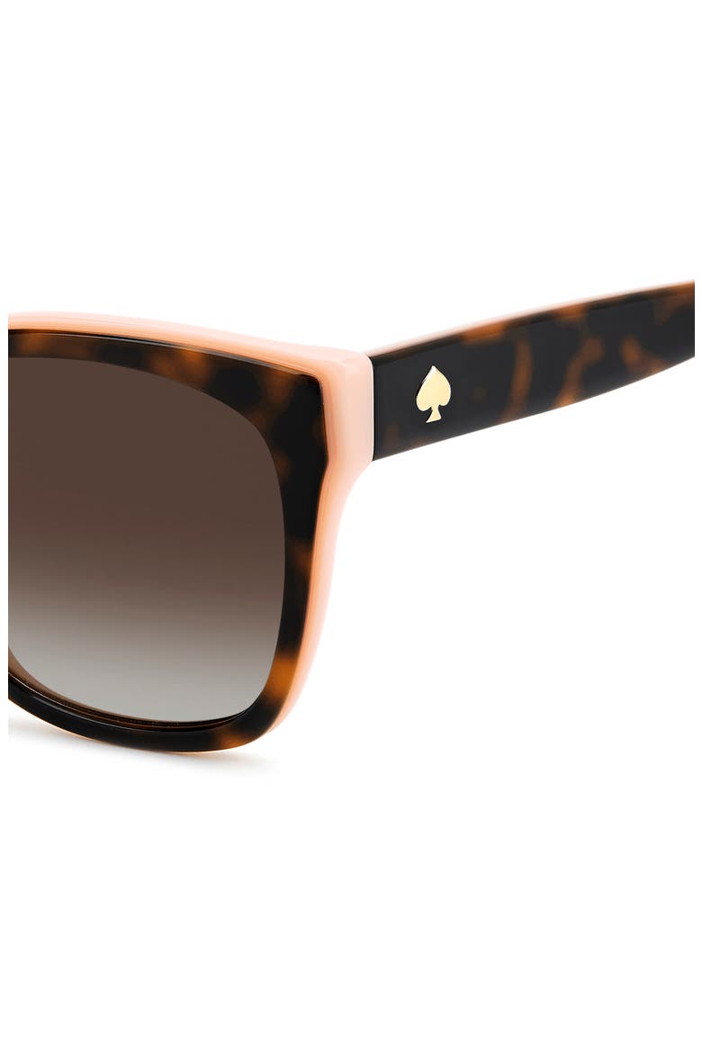 daesha 55mm polarized cat eye sunglasses, Alternate, color, HAVANA PINK/ BROWN