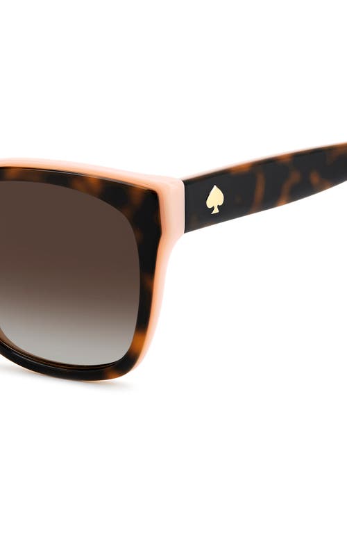 Kate Spade New York Daesha 55mm Polarized Cat Eye Sunglasses In Brown