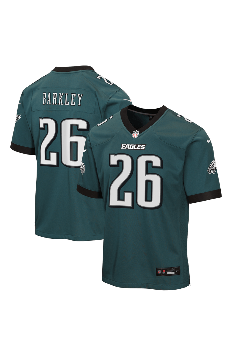 Nike Youth Nike Saquon Barkley Midnight Green Philadelphia Eagles Team Game Jersey, Main, color, Green