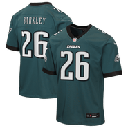 Nike Youth Nike Saquon Barkley Midnight Green Philadelphia Eagles Team Game Jersey