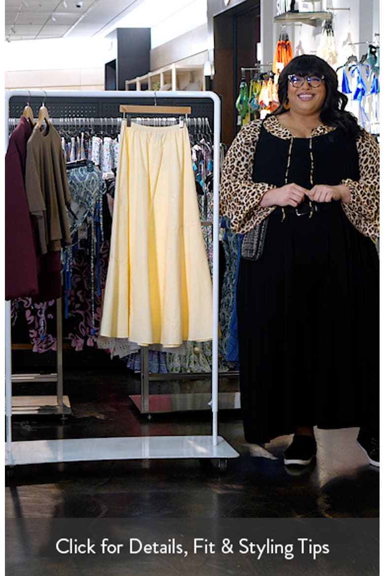 Full Cotton Poplin Maxi Skirt video
