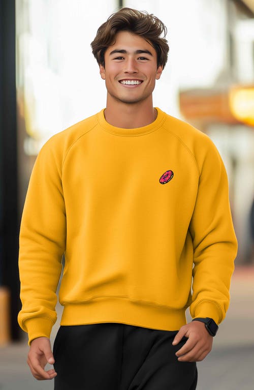 Dalix Donut Fleece Sweatshirt In Gold
