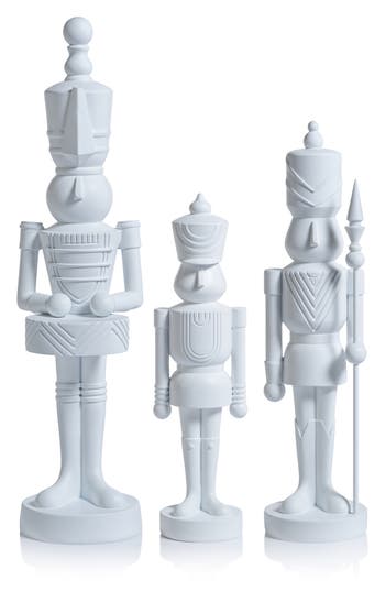 Zodax Patrice Set Of 3 Soldier Figurines In White