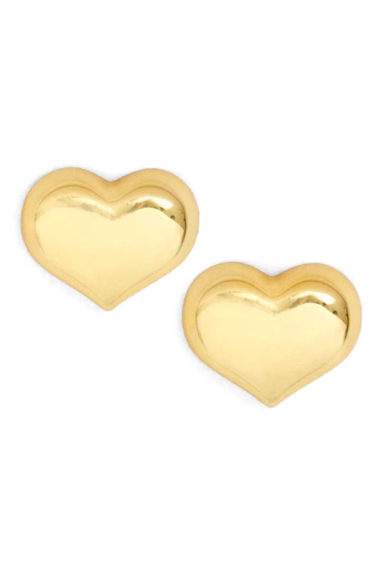 Mylar Heart Earrings, Main, color, GOLD