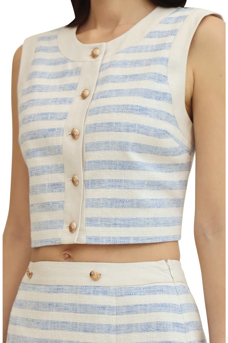 Stripe Crop Vest, Alternate, color, BLUE WHITE STRIPE