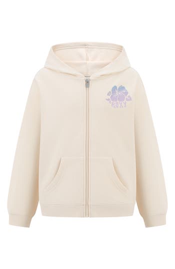 Roxy Kids' Grow Your Way Zip-up Hoodie In Neutral