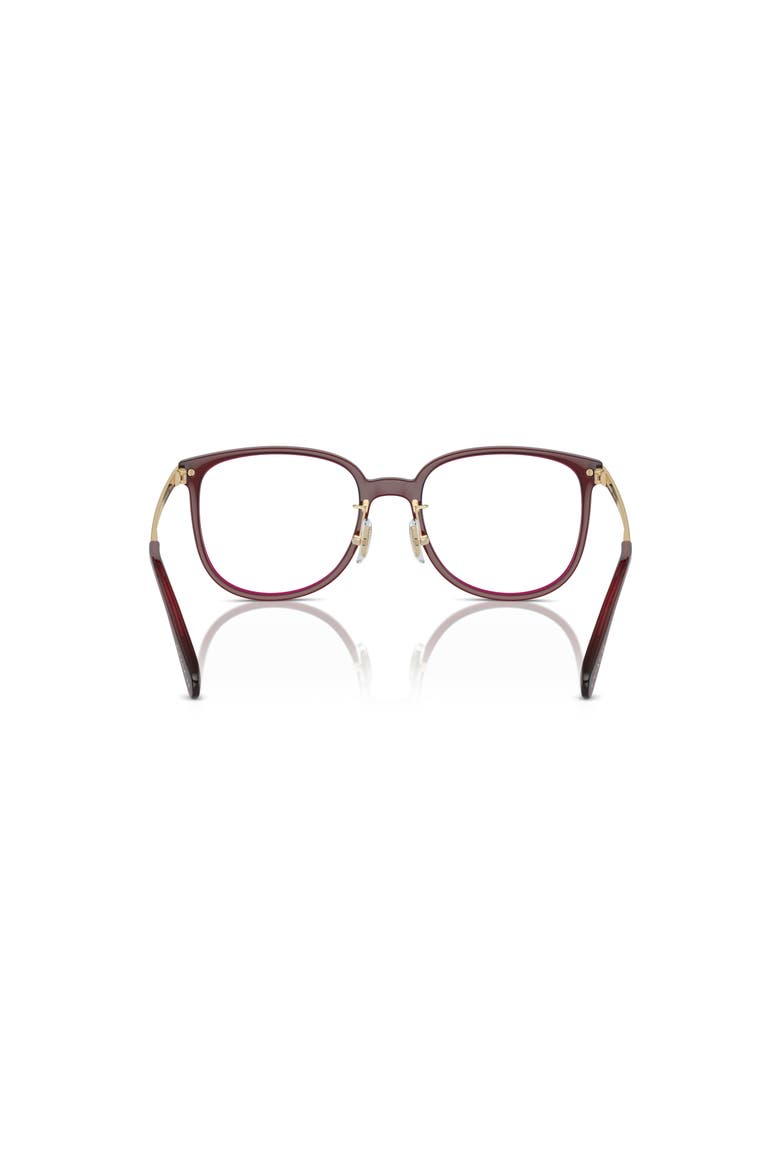 54mm Square optical glasses, Alternate, color, Red