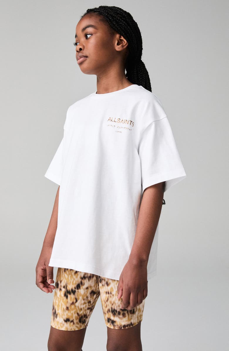 smALLSAINTS by ALLSAINTS Kids' Underground Logo Cotton Graphic T-Shirt, Alternate, color, Brown/White