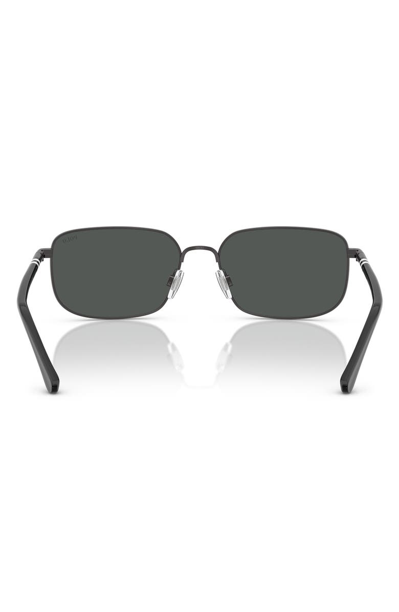 Polo Ralph Lauren 58mm Rectangle Sunglasses, Alternate, color, Semishiny Dark Gunmetal / Grey
