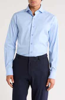 Lorenzo Uomo Trim Fit Stretch Cotton Dress Shirt