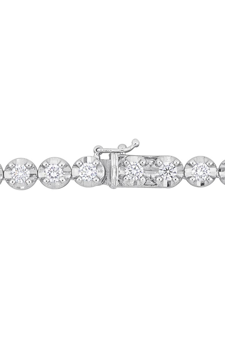 10 3/4ct. t.w. Lab-Grown Diamond Tennis Necklace 14k, Alternate, color, White Gold