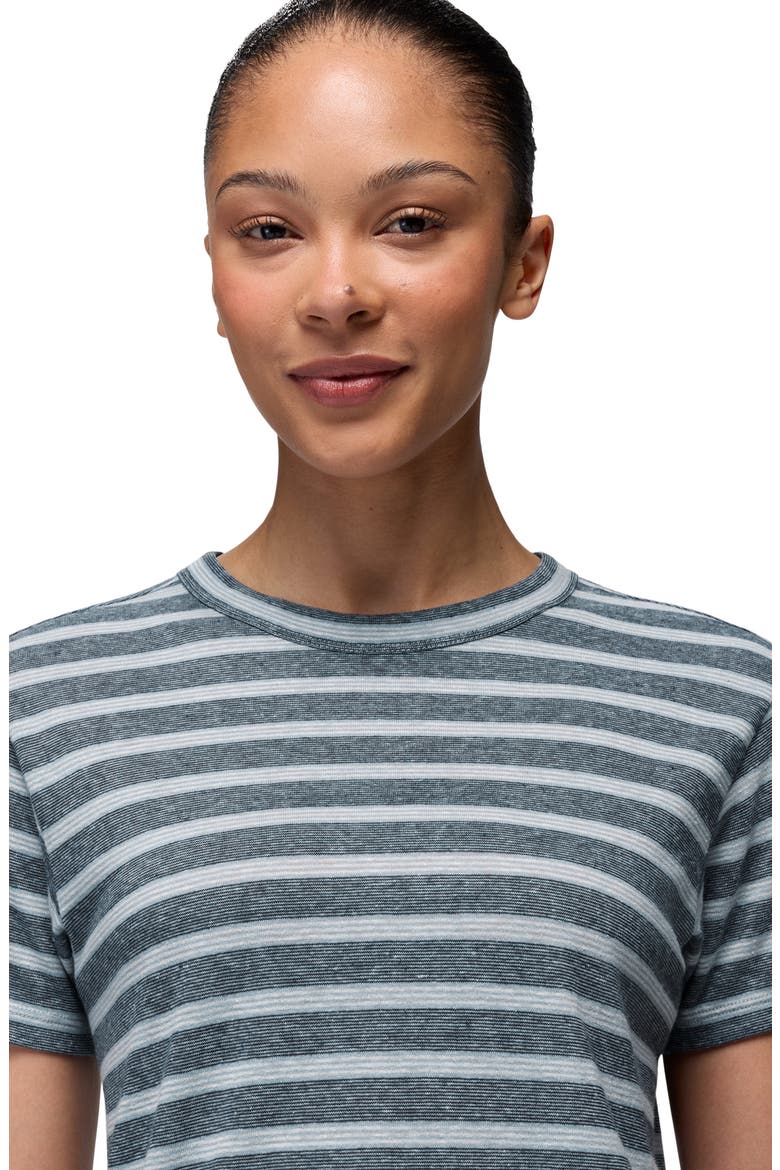 Cozy Up Crewneck T-Shirt, Alternate, color, GLACIER SKIES STRIPE