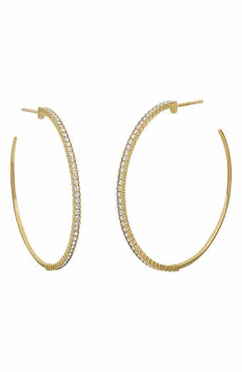 Audrey 18k Gold Diamond Hoop Earrings