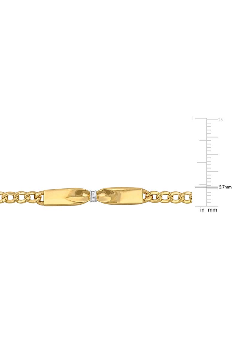 Diamond Accent Bow Bangle 14k Gold, Alternate, color, Yellow Gold