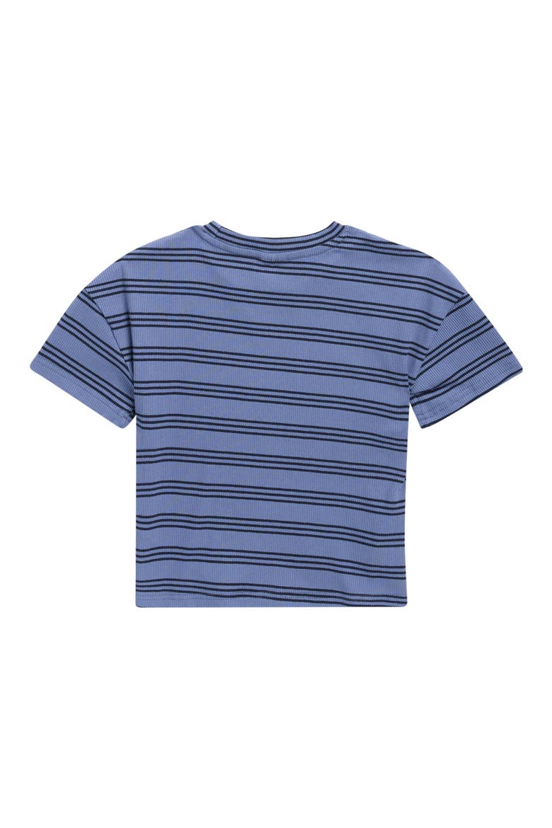 Kids' Stripe Drop Shoulder T-Shirt, Alternate, color, BLUE MULTI
