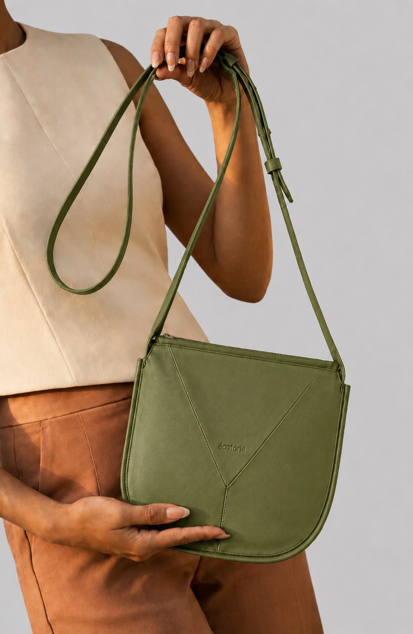 Sissy Leather Crossbody Bag, Alternate, color, SEA KELP