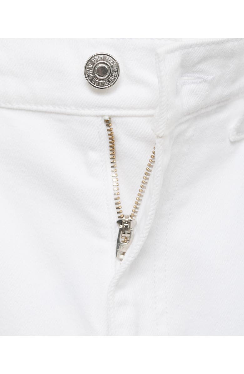 MANGO Claudia Crop Slim Fit Jeans, Alternate, color, White