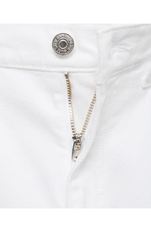 Mango Claudia Crop Slim Fit Jeans In White