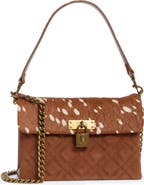 Kurt Geiger London Fulham Leather & Genuine Calf Hair Shoulder Bag