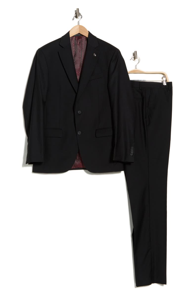 No Ordinary Joe by Ted Baker Jake Solid Wool Suit, Alternate, color, Black