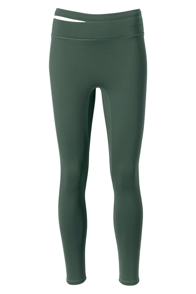 Aria Asymmetric Waist Leggings, Alternate, color, BALSAM GREEN