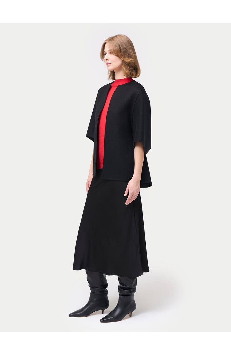 Gobi Cashmere Cashmere Poncho Jacket, Alternate, color, Black